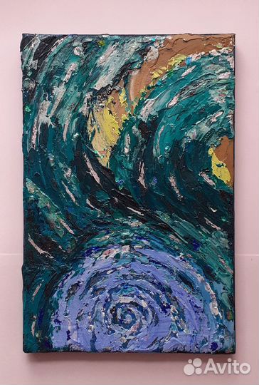 Абстрактная картина акрилом