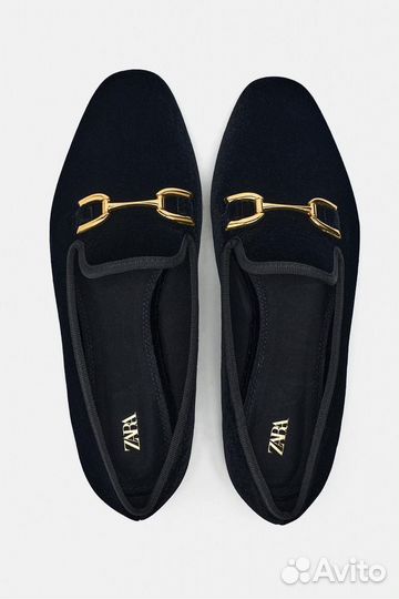 Балетки Zara чёрные 35 размер