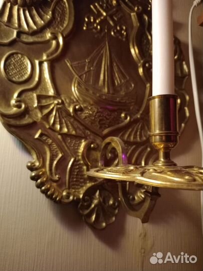 Подсвечник латунь