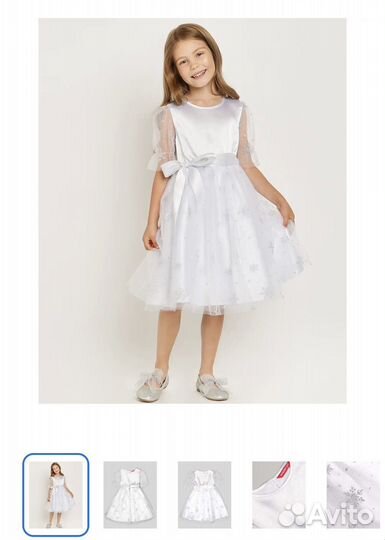 Платье снежинки новогднее