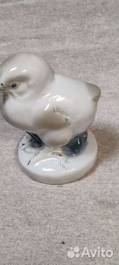 Цыпленок. Гжель. Статуэтка Фарфоровая