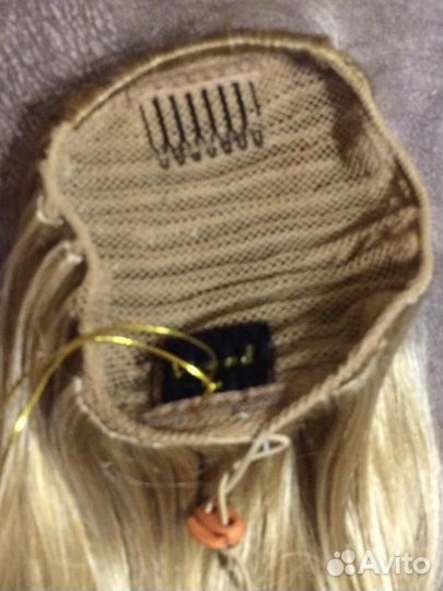 Хвост шиньон волосы 50 см локоны