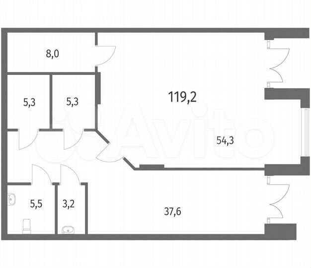 Продам торговое помещение, 119.2 м²