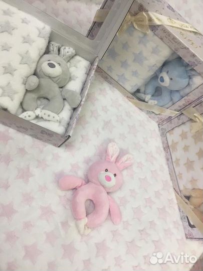 Плед детский с игрушкой подарок для детей