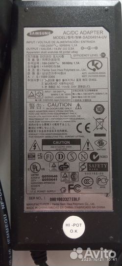 Блок питания для ноутбука hp и Самсунг