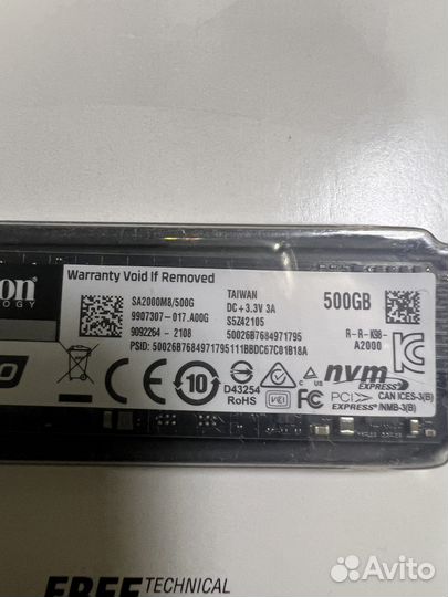 Жесткий диск SSD Kingston A2000 500Gb