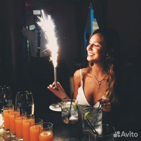 Свечи фонтаны в торт