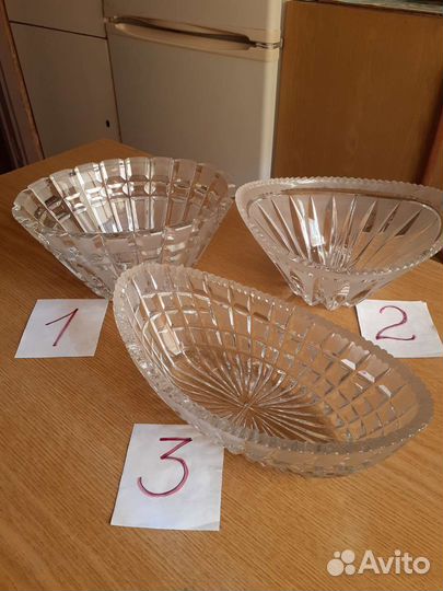 Ваза конфетница(салатница) хрустальнаявремен СССР
