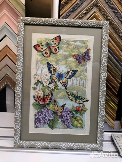 Артбагет картины вышивки рамы зеркала