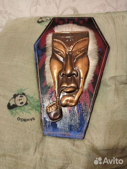 Маска чеканка из меди