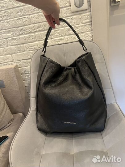 Сумка мешок Emporio Armani кожа