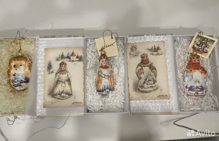 Елочные игрушки ариэль акварель