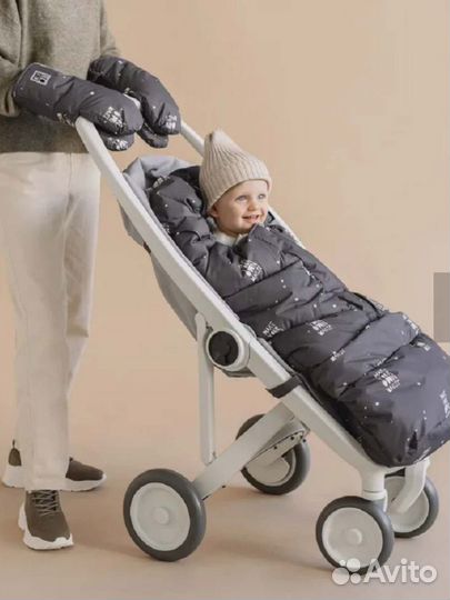 Зимний конверт в коляску Leokid + муфты