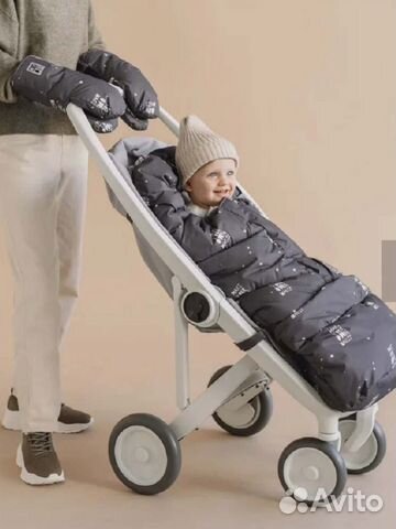 Зимний конверт в коляску Leokid + муфты