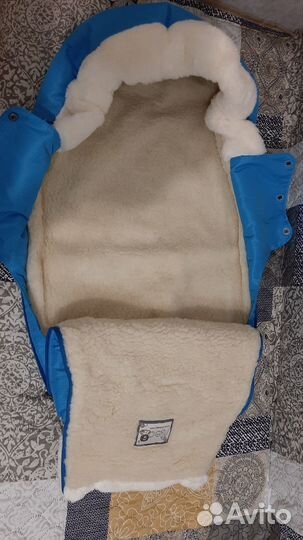 Конверт для малыша зимний меховой на овчине