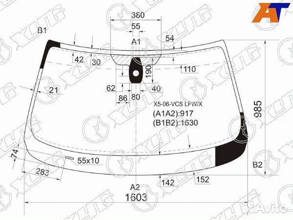 Стекло лобовое BMW X5