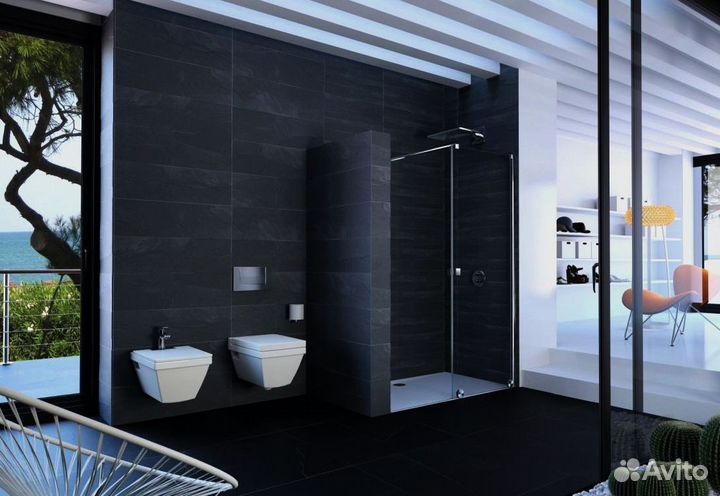 Стеклянная душевая кабина