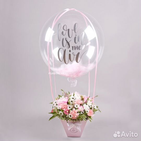 Шар в цветочной коробке