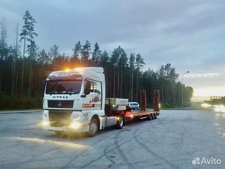 Аренда трала, перевозка спецтехники, трал до 65 т