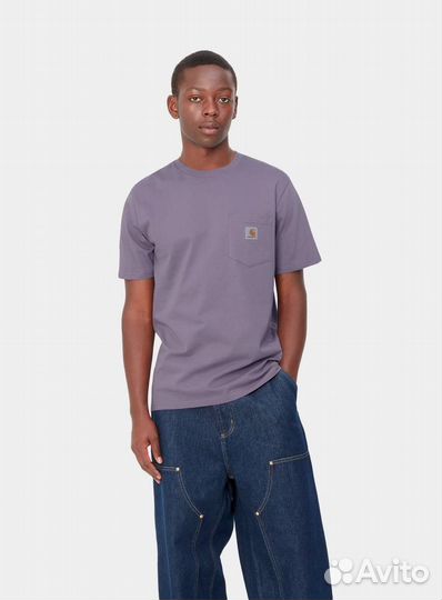 Футболка Carhartt Pocket Glassy Purple Оригинал