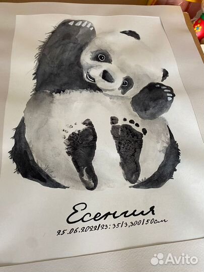 Метрика для новорожденных, постер в детскую