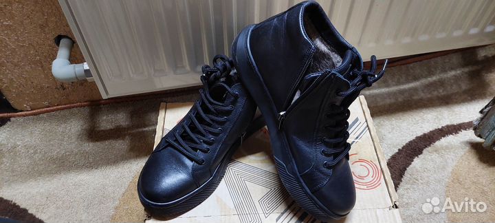 Ботинки мужские зимние, Нат/кожа, 40размер