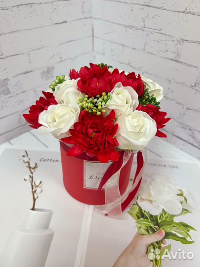 Букет из мыла на 8 марта хризантемы