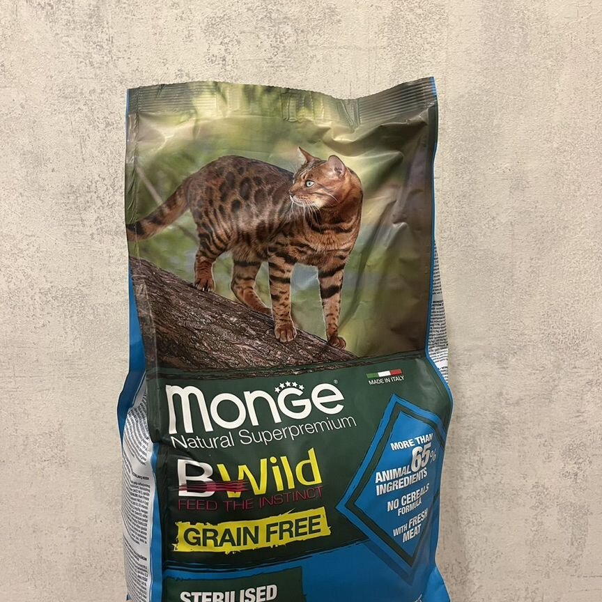 Сухой корм Monge Cat BWild grain free беззерновой