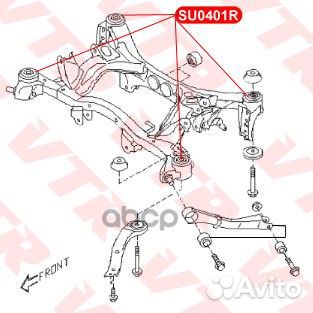 Сайлентблок балки задней подвески SU0401R VTR