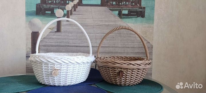 Корзина для фруктов/овощей/цветов из полиротанга