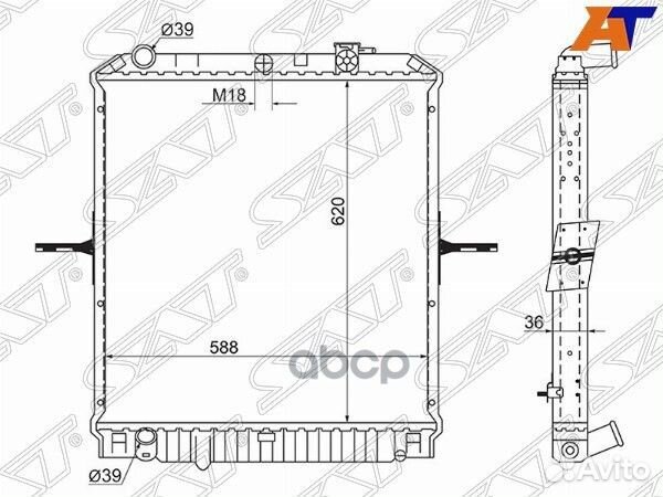 Радиатор Isuzu ELF nprnqr 93-06 IS0002-3 Sat