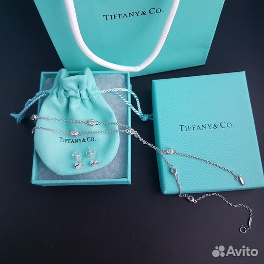 Серьги и цепочка Tiffany