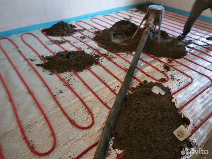 Стяжка пола на тёплый пол