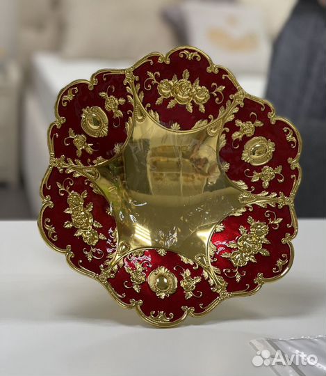 Ваза цветная мельхиор