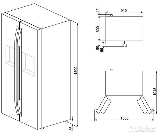 Холодильник Smeg SBS63XE