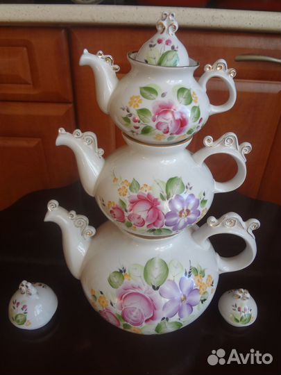 Набор чайников, 3 штуки, Сысерть, СССР