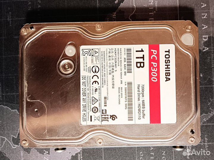 Hdd 1 tb (нерабочий)