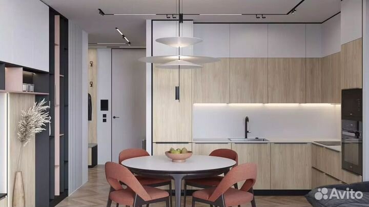 Кухня под потолок стильная