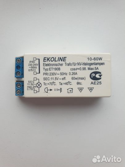 Понижающий трансформатор AC 220v/12v