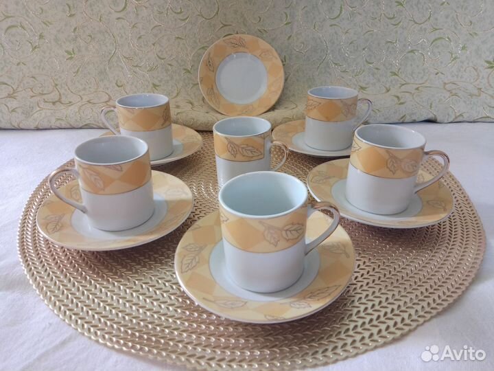 Кофейный сервиз 6 пар Fine porcelain collection