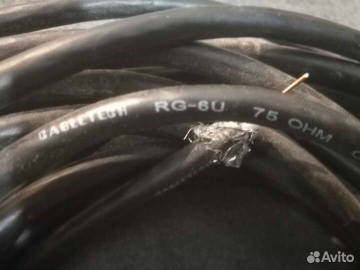 Кабель коаксиальный RG-6 Cable Tech. Длина 680 см