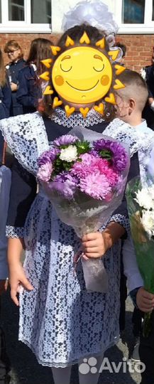 Школьная форма для девочки синяя 140