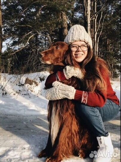 Шапка+шарф+варежки зимние набор