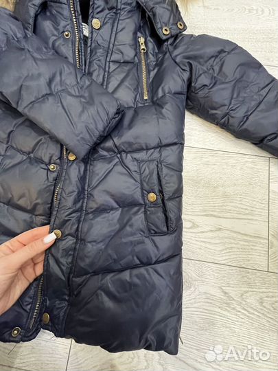 Пуховик для мальчика натуральный мех пух пер