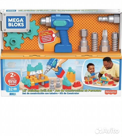 Конструктор mega bloks «строитель с дрелью»