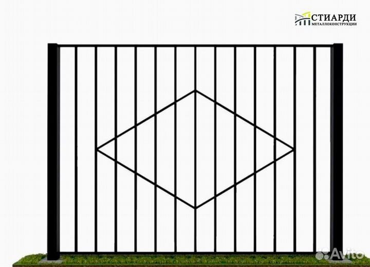Забор кованный сварной