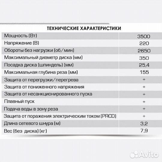 Бетонорез messer 6832 глубина реза155 мм