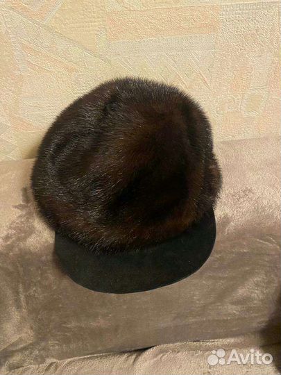 Норковая кепка женская