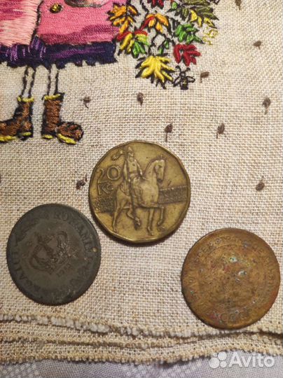 Монеты 1775, 1814,1900, 1879