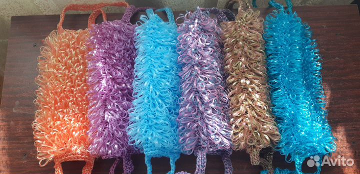 Мочалки ручной вязки